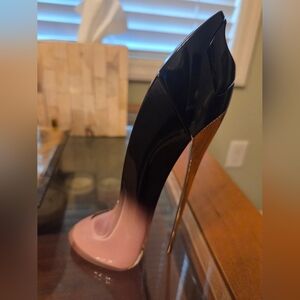 Carolina Herrera Blush Elixir Black and Pink High Heel Stiletto Shoe